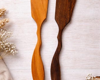 Handmade Wooden Spatulas – Rustic Kitchen Utensils, Natural Wood