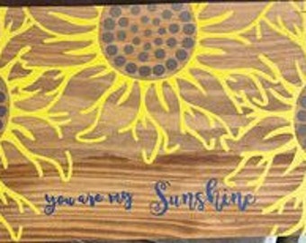 Homemade Sunflower Sign