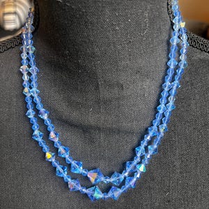 Blue Crystal Choker Aurora Borealis