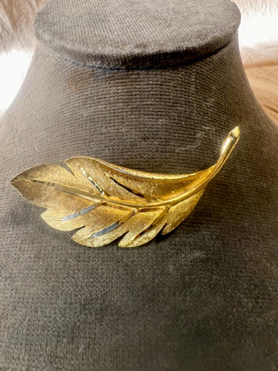 Leaf Feather Brooch - image 1