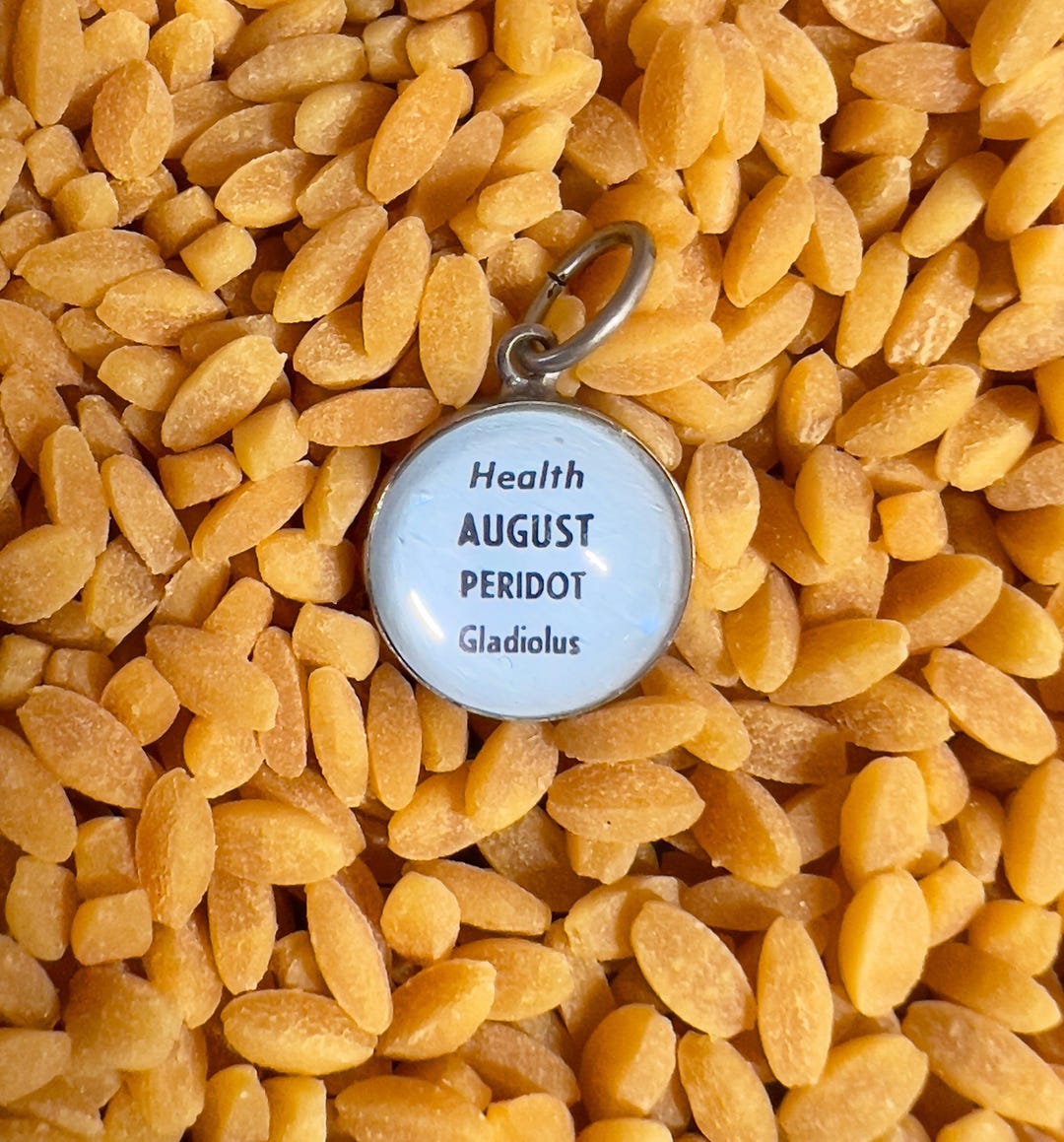 August Birth Month Charm Double Sided - Etsy
