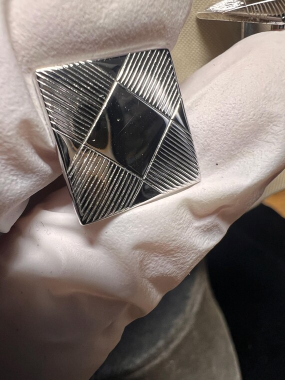 Square Silver Cufflinks - image 4