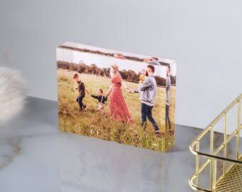 Custom Photo Gift, Acrylic Photo Block, Mother’s Day Gift, Personalized Gift for Mom, Custom Photo Family Print, Personalized Picture Frame