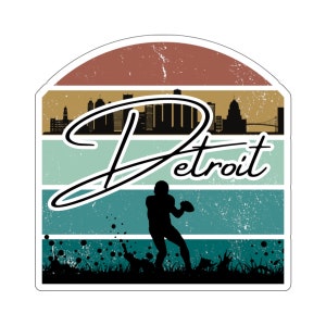 Detroit Sticker, Motown Skyline, Football Sticker, Vinyl Sticker, Michigan Football, Water Bottle, Laptop, Phone, Stanley Sticker