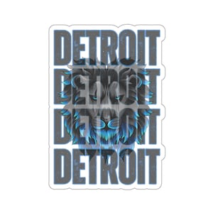 Detroit Football Fan Sticker, Sticker for Detroit Football Fan, Gift For Him, Gift For Him, Kiss-Cut Stickers