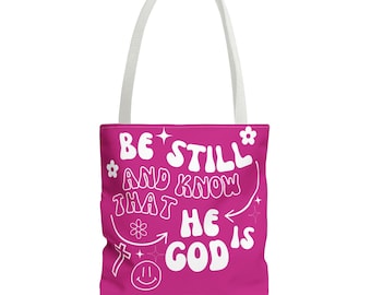 HE IS GOD トートバッグ、聖書の詩トートバッグ、彼女へのキリスト教ギフト聖書バッグ、宗教ギフト、教会用再利用可能なコットントートバッグ