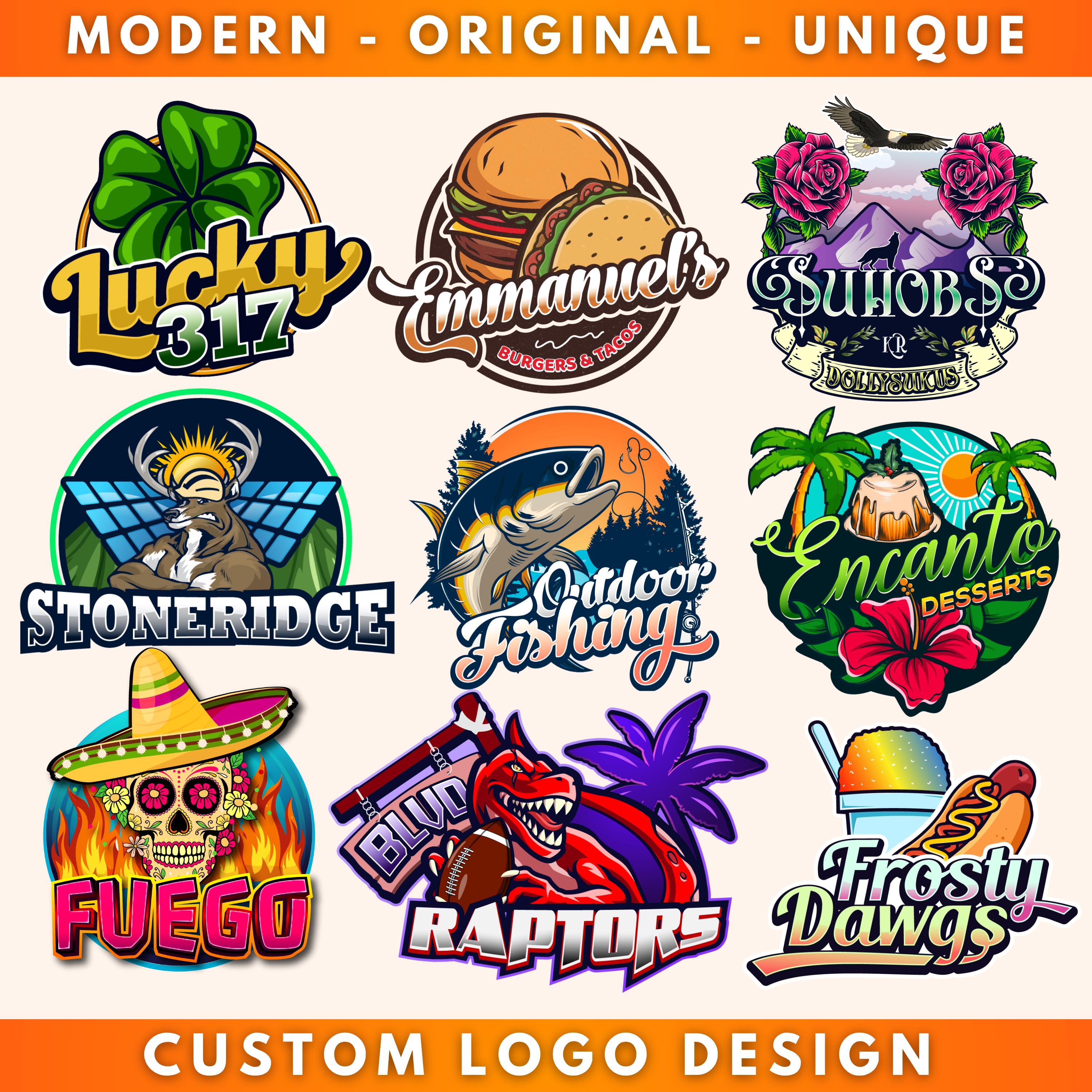 Custom Logo Design: Modern Business Branding Logo Maker