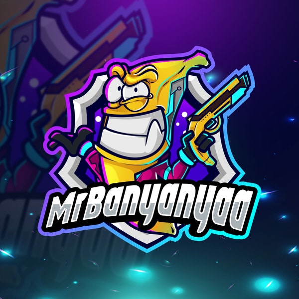 Benutzerdefiniertes Gaming-Logo, Cartoon-Maskottchen-Charakter-Logo-Hersteller, Twitch & Youtube E-Sports-Streamer-Logo, Grafikdesigner, Handgezeichnetes Porträt-Logo