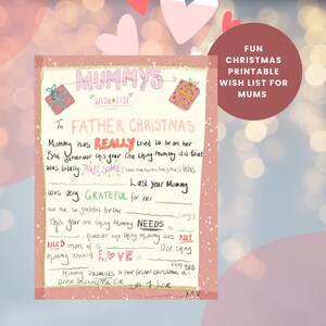 Mamas Weihnachten Wunschliste|Weihnachtswunschliste für Mamas | Wunschliste | Weihnachten Wunschliste Erwachsene|Geschenk Wunschliste | Weihnachtsliste für Erwachsene |