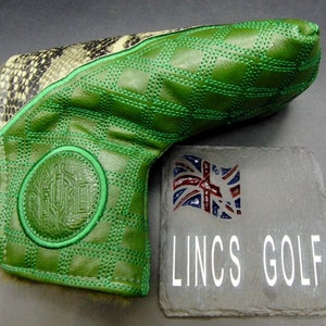 Luxury PSYKO GOLF Snake Genuine Leather Putter Embossed Logo Head Cover Luxury PSYKO GOLF Snake Genuine Leather Putter Embossed Logo Head Cover