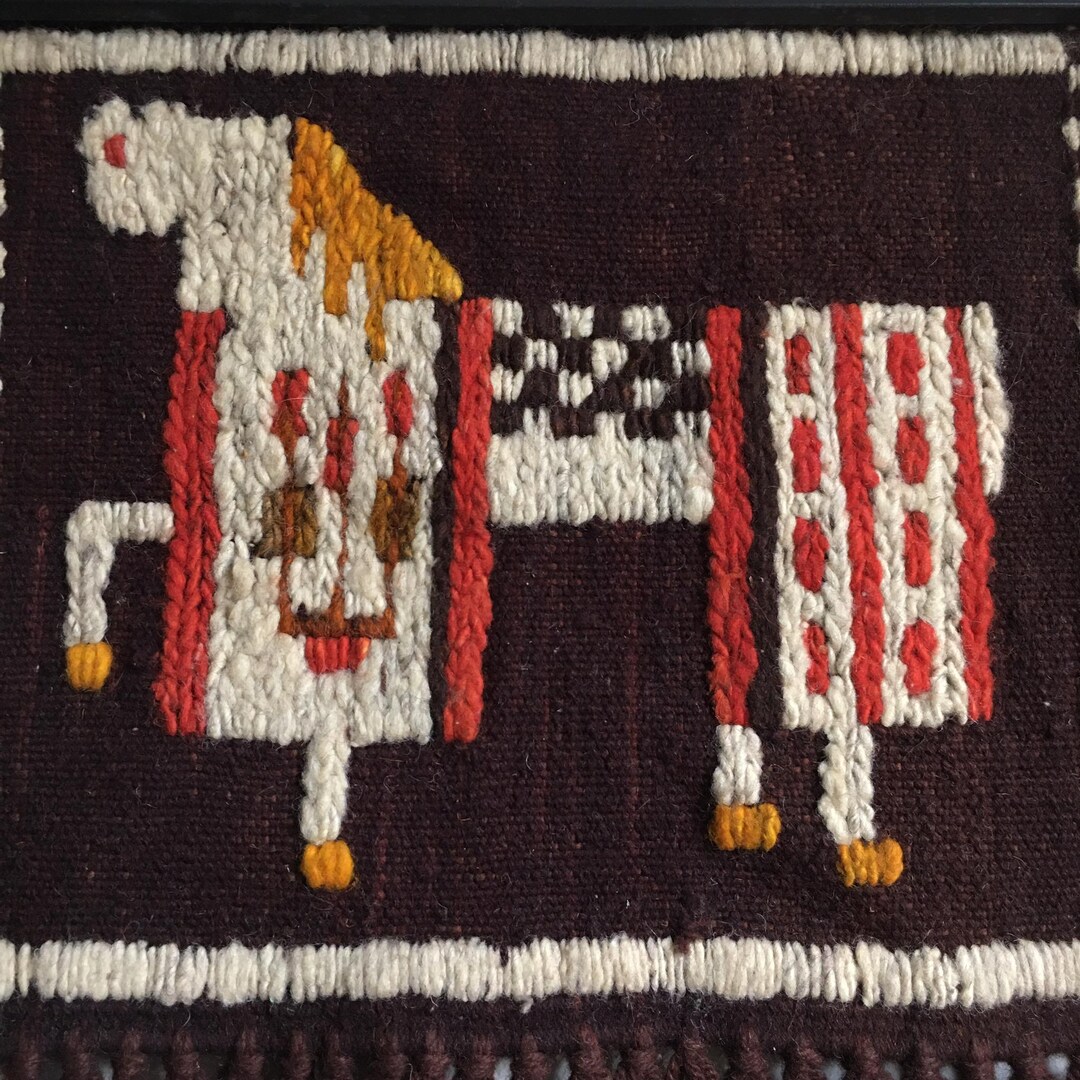 Vintage Polish Kilim , Wall Rug, Folk Art Wall Tapestry, Handmade ...