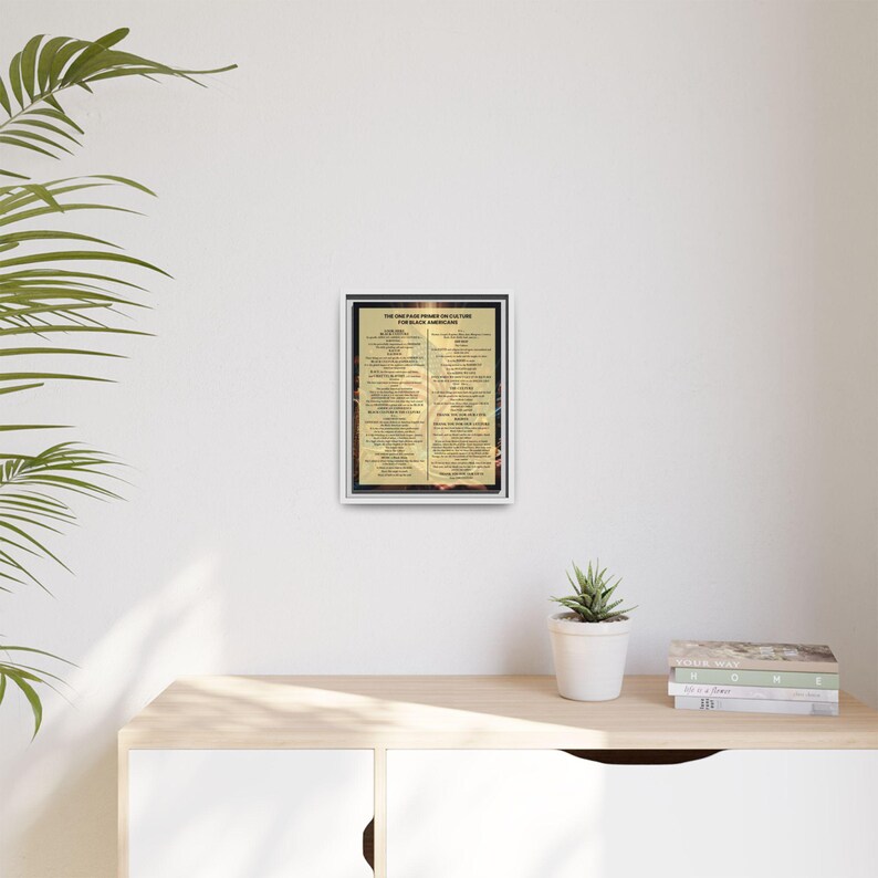 Framed Black Culture Print | One Page Primer for Black Americans | African American Wall Art Gift | Afrocentric Home Decor | Black History image 19