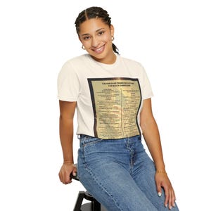 Black Culture Garment Dyed T-Shirt | One Page Primer for Black Americans | Afrocentric Unisex Tee | Melanin Apparel | Black History Shirt image 14
