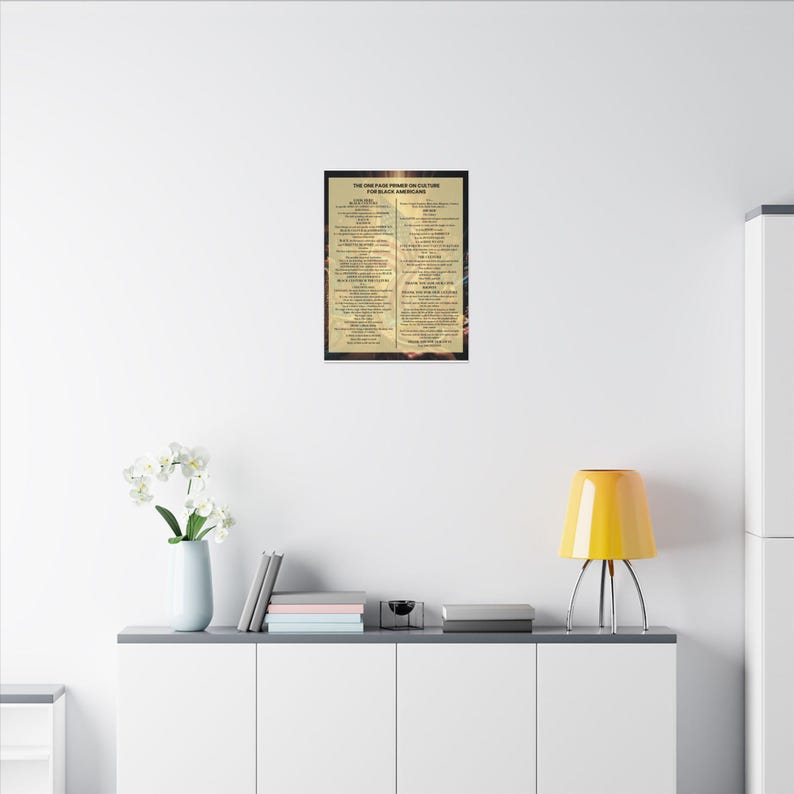 One Page Primer on Black Culture Print | African American History Wall Art | Black Consciousness Poster | Afrocentric Gift | Black Owned image 9