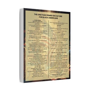 Black Culture Poem Satin Canvas Print | Afrocentric Wall Art | African American Poetry Art | Black History Canvas | Melanin Home Decor Gift image 3