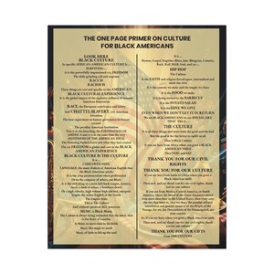One Page Primer on Black Culture Print | African American History Wall Art | Black Consciousness Poster | Afrocentric Gift | Black Owned image 13