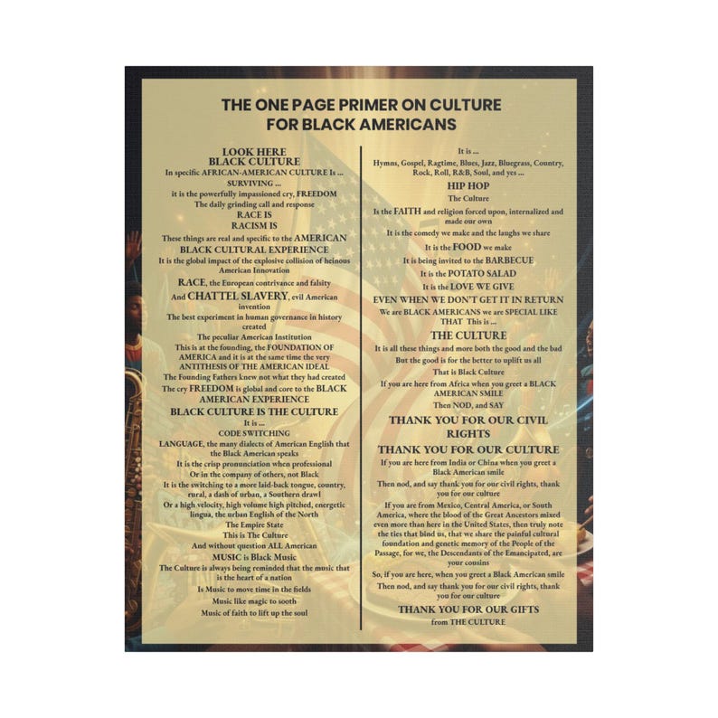 Black Culture Poem Satin Canvas Print | Afrocentric Wall Art | African American Poetry Art | Black History Canvas | Melanin Home Decor Gift image 9