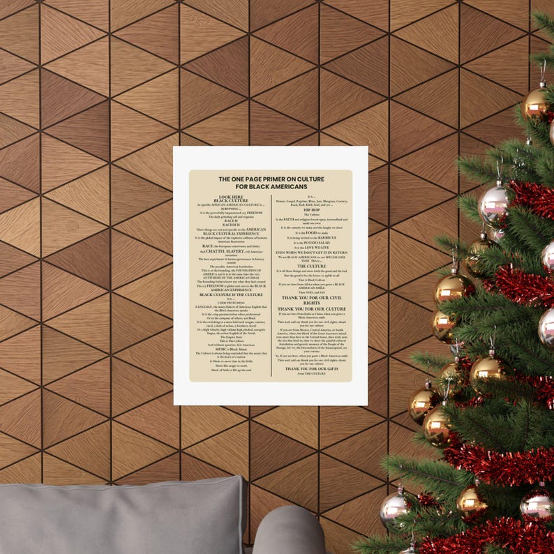 One Page Primer on Culture Matte Poster | Black Culture Art Display | Afrocentric Desk Decor | African American Office Gift image 12