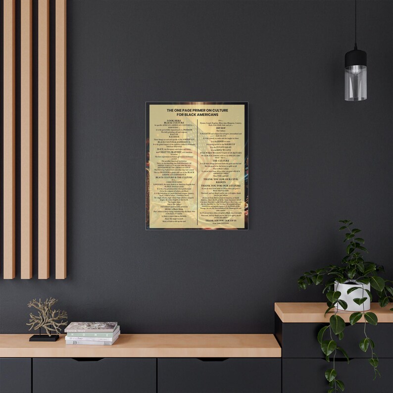 Black Culture Poem Satin Canvas Print | Afrocentric Wall Art | African American Poetry Art | Black History Canvas | Melanin Home Decor Gift image 12