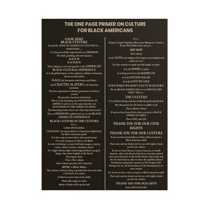 Geheel zwart: zwarte cultuurprint | One Page Primer voor zwarte Amerikanen | Afro-Amerikaanse geschiedeniskunst | Black History-cadeau afbeelding 4