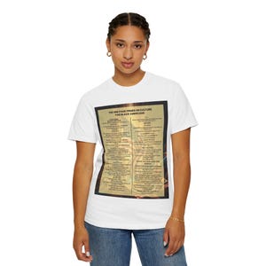 Black Culture Garment Dyed T-Shirt | One Page Primer for Black Americans | Afrocentric Unisex Tee | Melanin Apparel | Black History Shirt image 1