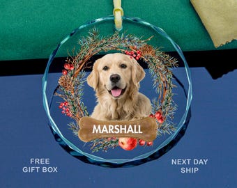 Personalized Pet Photo Ornament: Custom Dog & Cat Christmas Gift