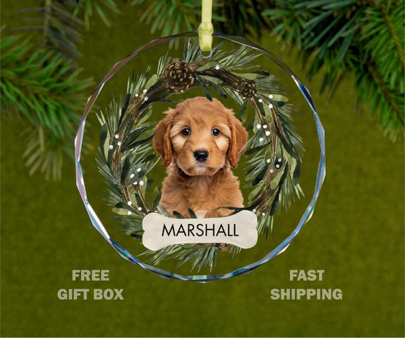 Custom Dog Photo Ornament: Personalized Pet Memorial Gift