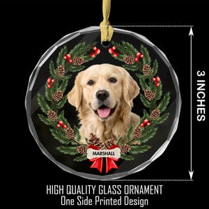 Personalized Pet Photo Ornament, Custom Cat Dog Christmas Ornaments, Pet Memorial Gifts 画像 7