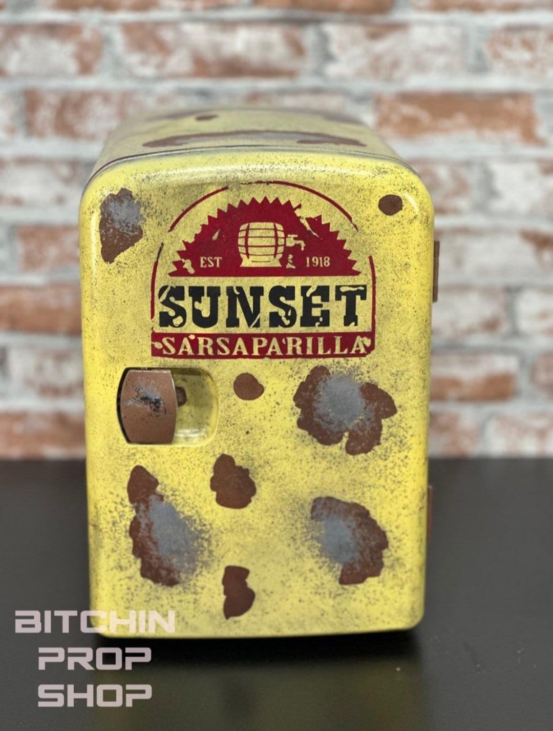 Sunset sarsaparilla inspired mini fridge
