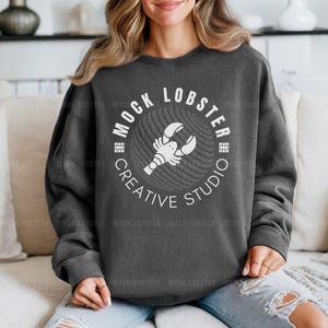 Comfort Colors 1466 Pepper Mockup | C1466 Model Mock-Up, Lightweight Crewneck Sweatshirt Mock | Boho Style, Simple Cozy Casual Aesthetic