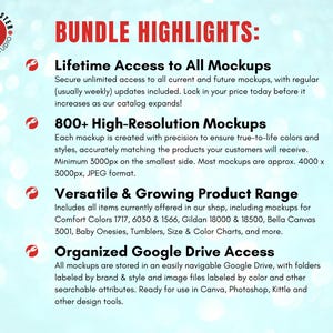 Whole Shop Mockup Bundle | Lifetime Access | Comfort Colors, Gildan, Bella Canvas Mock-up Bundle | Model & Flatlay, Size and Color Charts image 2