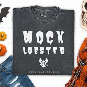 Maqueta de camiseta Comfort Colors Pepper: Diseño plano de Halloween (Descarga digital)