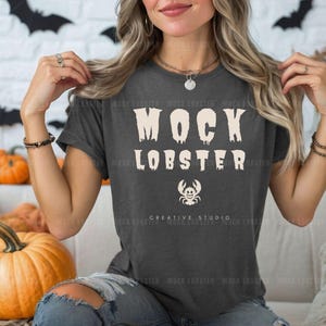 Comfort Colors C1717 Halloween Mockup Pepper | CC1717 T-Shirt Model Mock-Up, Fall Oversized Shirt, Trendy Boho Casual Autumn Tee Mock