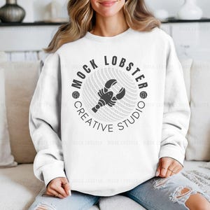 Comfort Colors 1466 White Mockup | C1466 Model Mock-Up, Lightweight Crewneck Sweatshirt Mock | Boho Style, Simple Cozy Casual Aesthetic