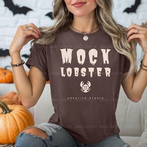 Comfort Colors Halloween Mockup: CC1717 Espresso T-Shirt, Fall Boho Style