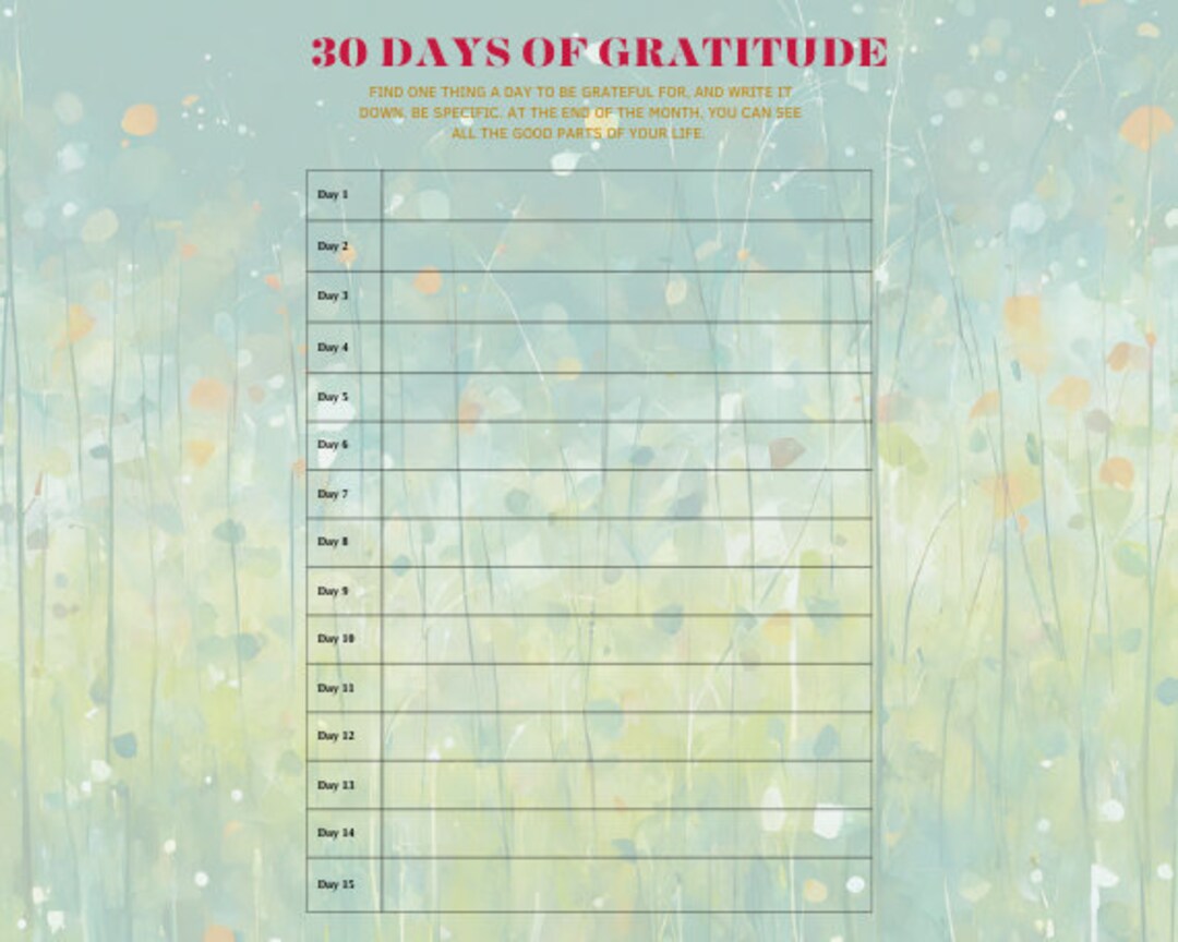 30 Days of Gratitude - Etsy