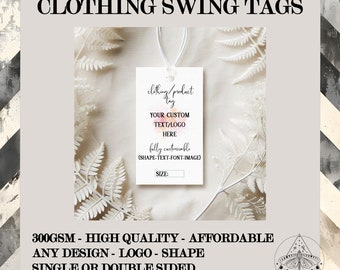 Clothing Tags - Swing Tags - Custom - Care Instructions