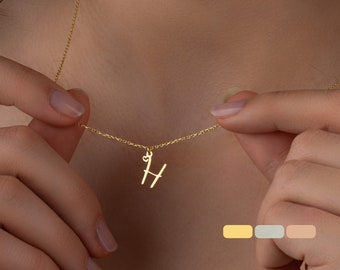 Gold Initial Necklace, Custom Initial Necklace for Her, Gift for Her, Gift for Girlfriend, Gift for Mom, Unique Gift for Her, Minimalist