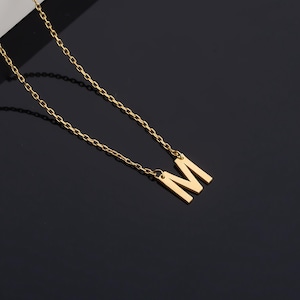 Gold Initial Necklace, Custom Letter Jewelry, Personalized Necklace, Gifts for Mom, 21st Birthday Gift for Her, Necklaces for Women