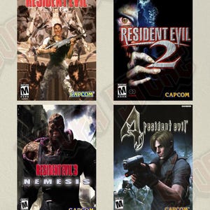 Paquete de carteles de Resident Evil/ paquete de carteles de videojuegos/ descarga digital/ imágenes digitales.