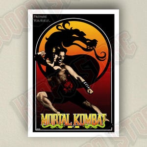 Mortal Kombat 1992 videogame poster / gaming posters (DIGITAL DOWNLOAD)