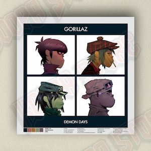 Gorillaz Poster / Demon Days Poster / Musical Poster / Music Poster (Digital Download)