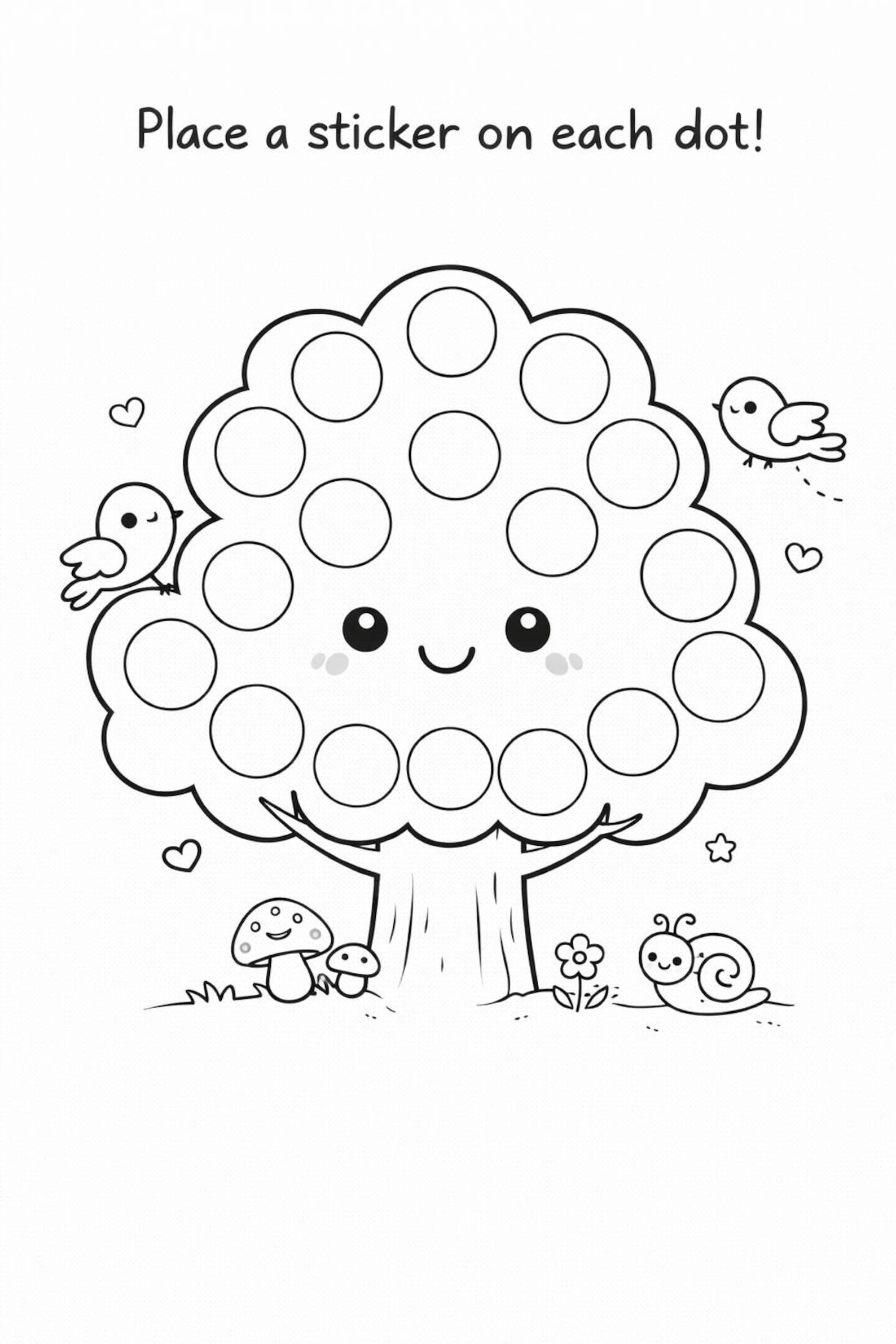 16 Worksheets Preschool Sticker Dot Activity Pages | Fine Motor Skills ...