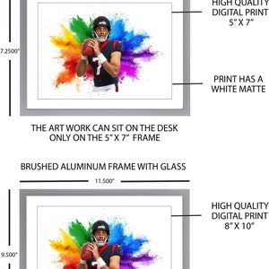 C.J. Stroud Houston Texans Color Blast Art - Réimpressions d’art originales Cartes PANINI PANINI Color Blast C.J. Stroud Art C.J. Stroud Art Card