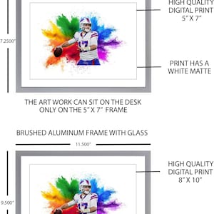 Josh Allen Color Blast Art - réimpressions d'art originales Cartes PANINI PANINI Color Blast C.J. Stroud Art C.J. Stroud Art Carte d'art C.J. Stroud