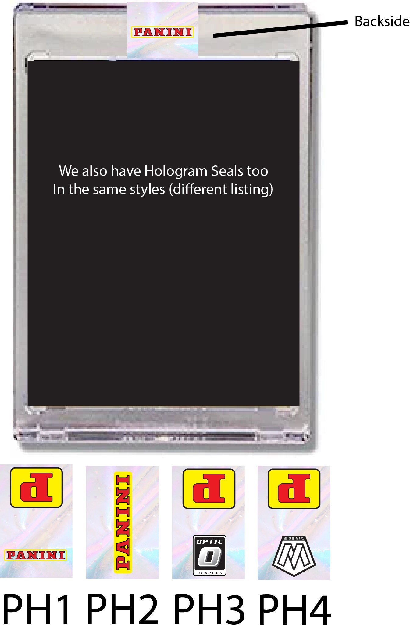 One Touch Case Holo Labels Security Seal Panini Trading Cards Sports