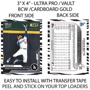 Cadres en vinyle hologramme à chargement vertical Panini TOPPS Donruss Ultra Pro Vault Carton BCW dorés Porte-cartes de sport à chargement vertical
