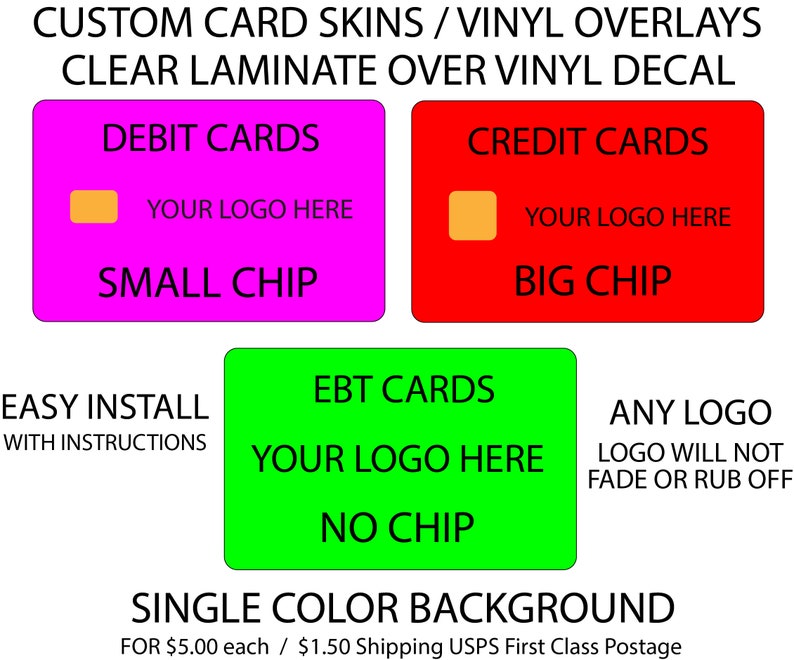 Custom Vinyl Decals / Stickers Overlays With Laminate for Etsy