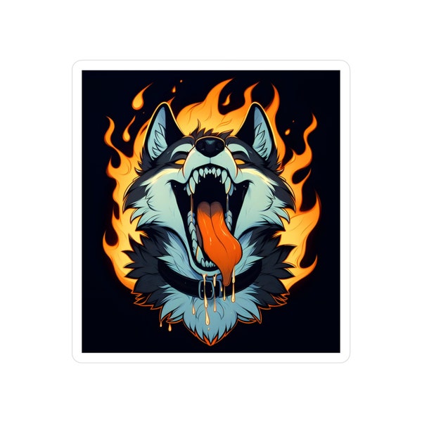 Yiff in Hell - Furry Sticker - Maw Shot - Water/Scratch/UV Resistant Vinyl Decal