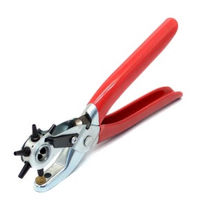 Leather Hole Punch,9" Belt Hole Puncher For Leather Heavy Duty, 6 Size Revolving Leather Belt Hand Hole Puncher